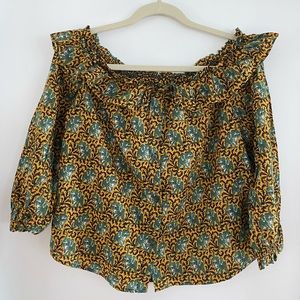 J.Crew Elephant Print Shirt/Top